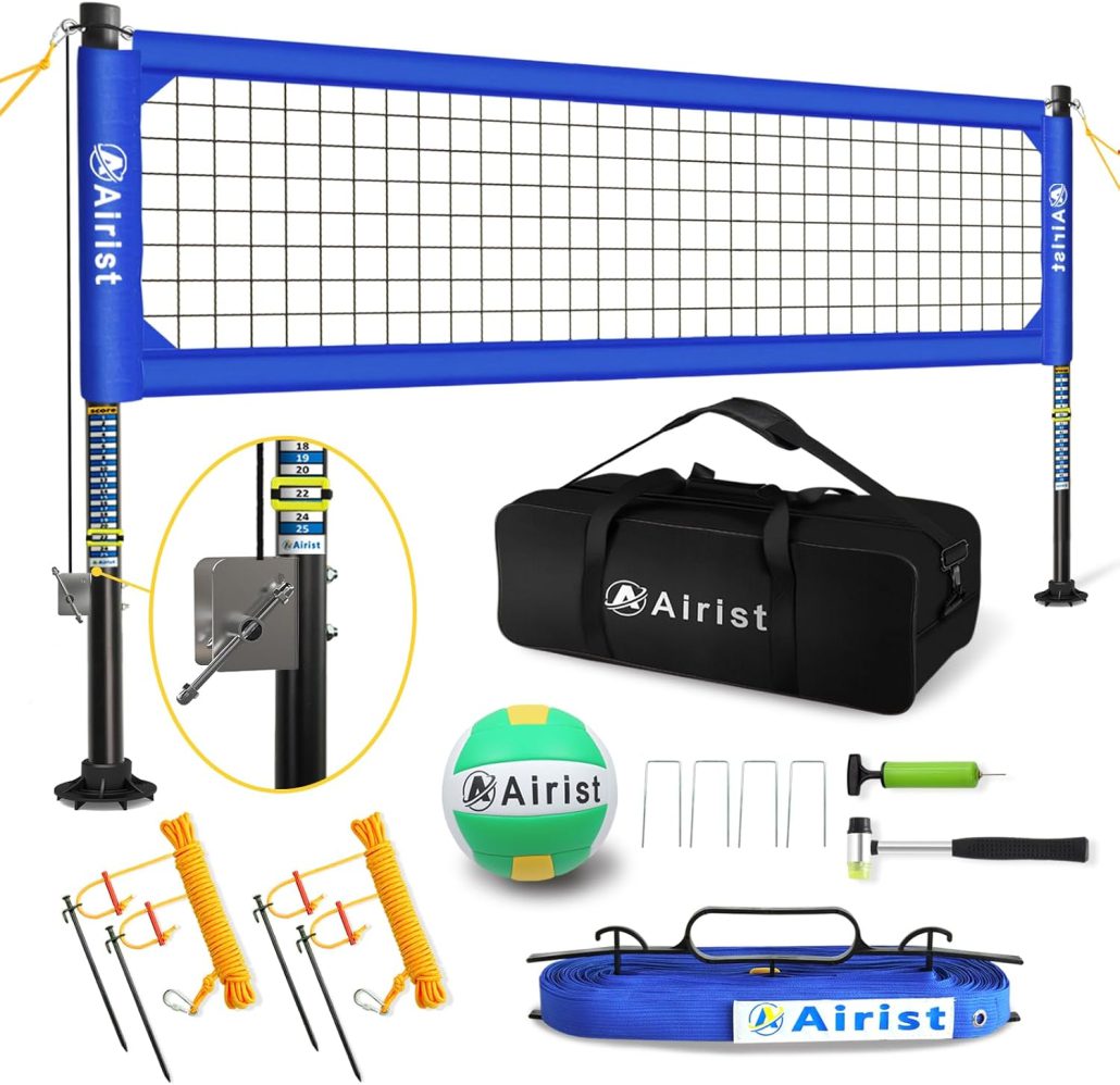 Best Outdoor Volleyball Net Sets - Airist Heavy Duty Outdoor Volleyball Net