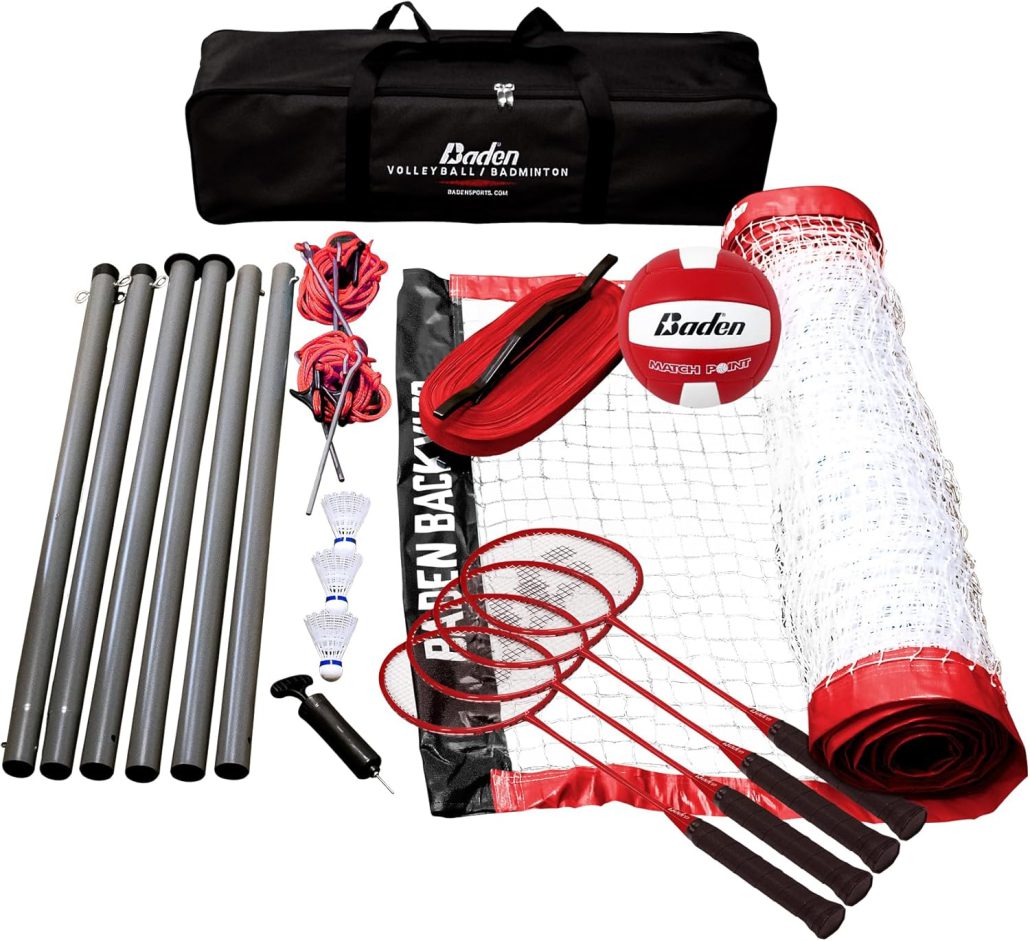 Baden Champions Volleyball Badminton Portable Combo Set