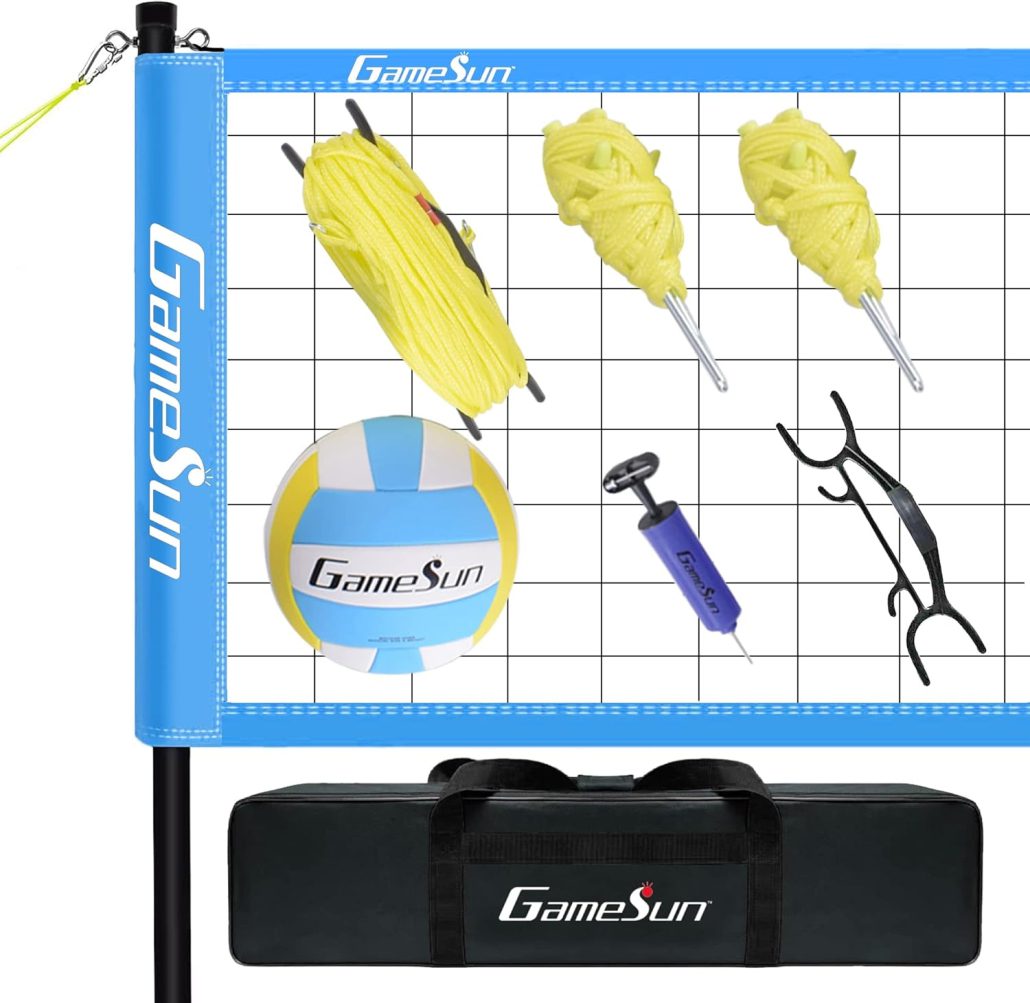 Best Outdoor Volleyball Net Sets - Gamesun Portable Volleyball Net Set