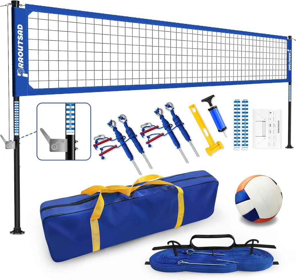 Best Outdoor Volleyball Net Sets - Praoutsad Heavy Duty Outdoor Volleyball Net Set