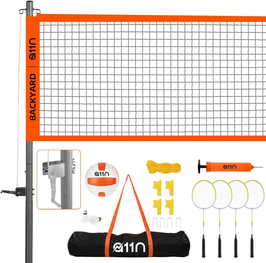 Our Top 4 Volleyball Badminton Combo Sets - A11N SPORTS Outdoor Volleyball and Badminton Combo Set 1