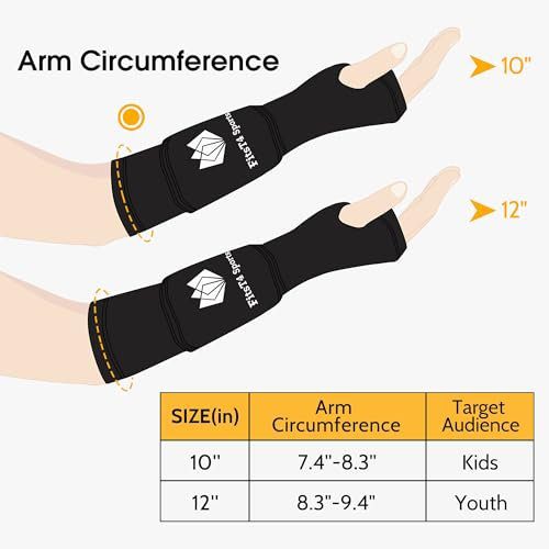 Top 5 Volleyball Padded Arm Sleeves - FitsT4 volleyball arm sleeves thumbhole detail