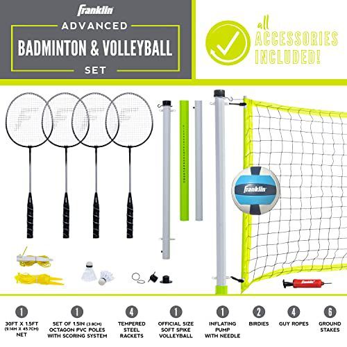 Our Top 4 Volleyball Badminton Combo Sets - Franklin Sports badminton rackets and volleyball
