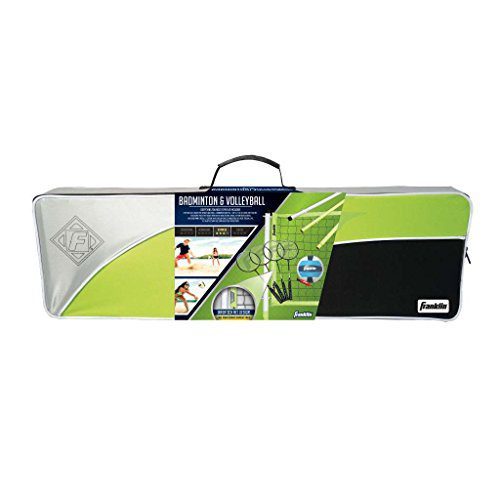 Our Top 4 Volleyball Badminton Combo Sets - Franklin Sports combo set in backyard