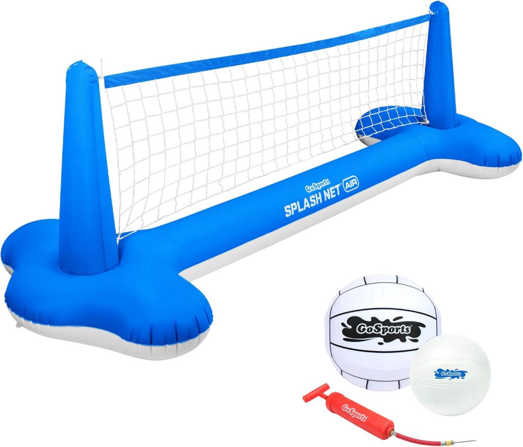 The Best 7 Pool Volleyball Sets - GoSports Splash Net Air Inflatable Pool Volleyball 1