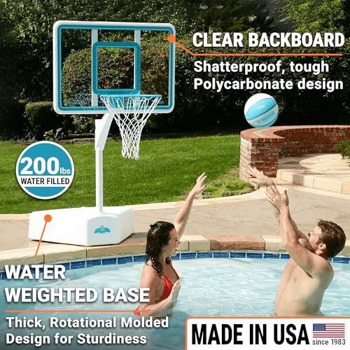 The Top 6 Pool Basketball Hoops - Dunn-Rite 200 lb water-filled base