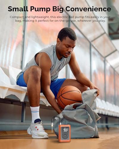 Top 7 Volleyball Ball Pumps - ETENWOLF P300 Plus with sports ball