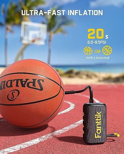 Top 7 Volleyball Ball Pumps - Fanttik X8 Nano side view showing charging port