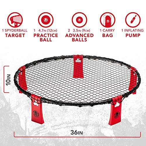 The 6 Best Spikeball Sets - Franklin Sports Spartan Spyderball set up outdoors on grass