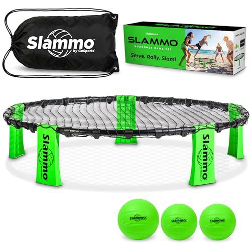 The 6 Best Spikeball Sets - GoSports Slammo Game Set with net frame, three balls, and carrying case