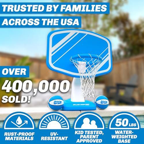 The Top 6 Pool Basketball Hoops - GoSports Splash Hoop 360 floating setup from above