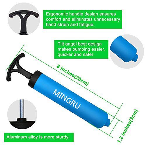 Top 7 Volleyball Ball Pumps - MINGRU pump showing compact lightweight design