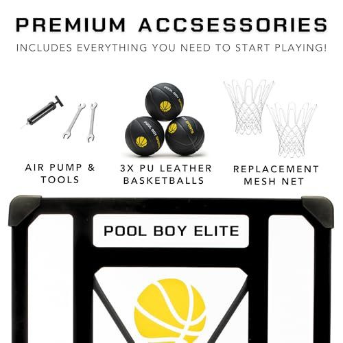 The Top 6 Pool Basketball Hoops - Pool Boy Sports hoop frame and backboard detail