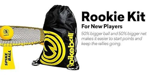 The 6 Best Spikeball Sets - Spikeball Rookie larger ball shown next to a standard Spikeball ball for comparison