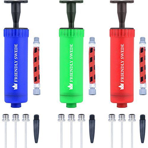 Top 7 Volleyball Ball Pumps - The Friendly Swede 3-pack ball pumps in multiple colors
