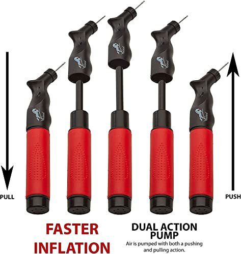 Top 7 Volleyball Ball Pumps - Valiant Sports pump showing dual-action mechanism