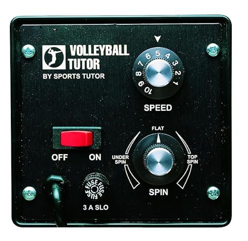 Volleyball Tutor Black Model in use on a volleyball court